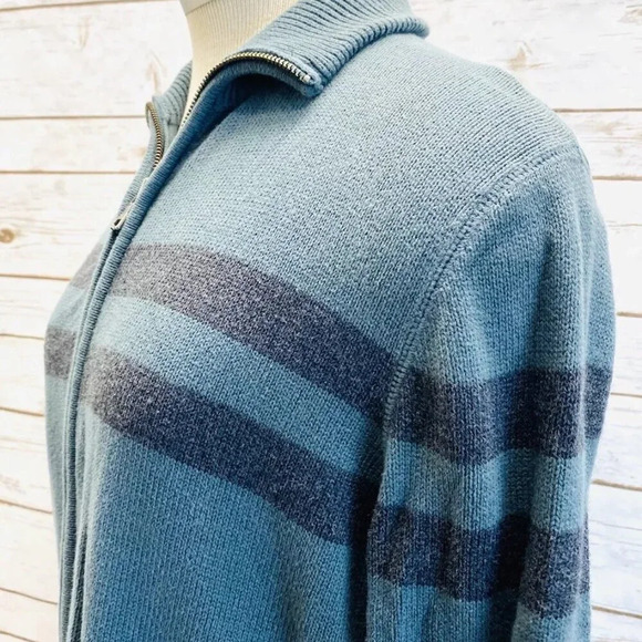 BANANA REPUBLIC Men Long Sleeve Zip-Up Collared Knit Sweater Top Size Small - Picture 3 of 12